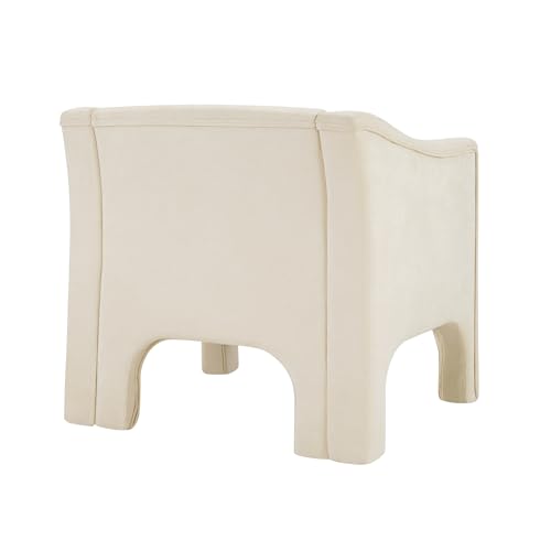 Sillón Plegable Chenille Beige miniatura 5