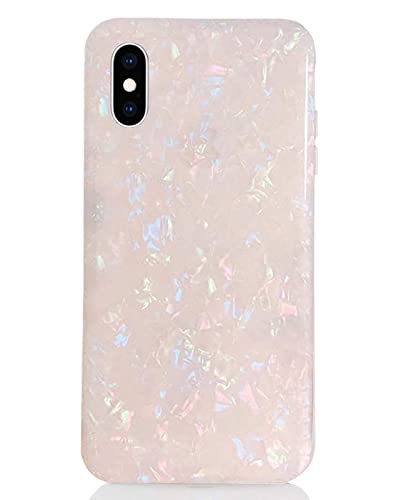 J.west iPhone X Case, Opal iPhone X Case Luxury Sparkle Bling Crystal Clear Soft TPU Silicone Back Cover for Girls Women for Apple 5.8