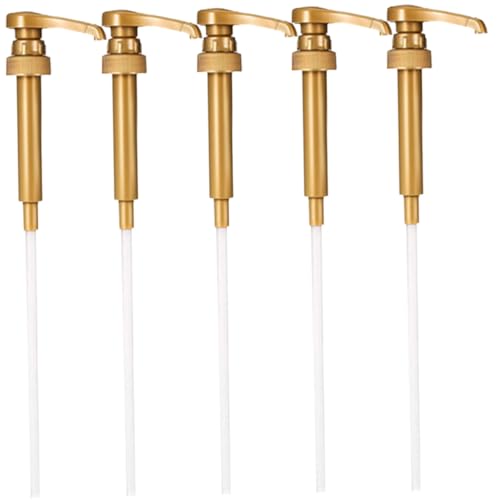 Ipetboom 5pcs Syrup Pumps for Bottles Coffee Syrup Dispenser with Elegant Design Durable Kitchen Accessory at Coffee Bars and Home