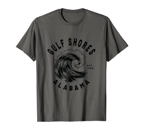 Retro Cool Gulf Shores Original Alabama Ocean Wave Novedad Camiseta