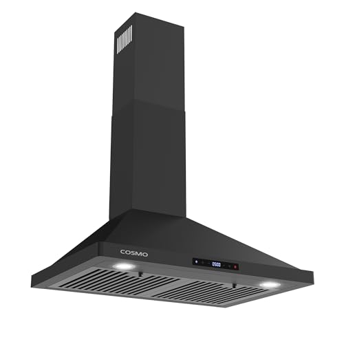 Cosmo COS-63175S-BK 30 Inch Ducted Wall Mount Range Hood In Matte Black thumb #4