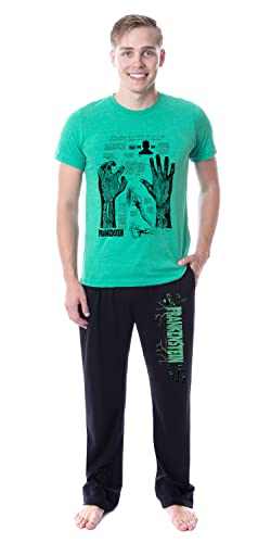 INTIMO Universal Monsters Mens' Frankenstein Character Halloween Sleep Pajama Set