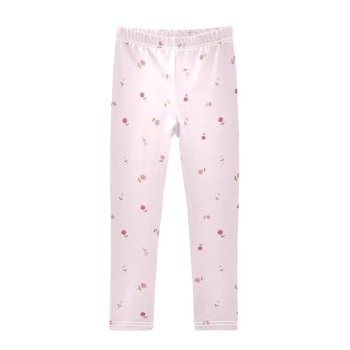 Multicolor Rose Girls Leggings,Workout Leggings for Girls Toddler Athletic Leggings Size for 3-10T