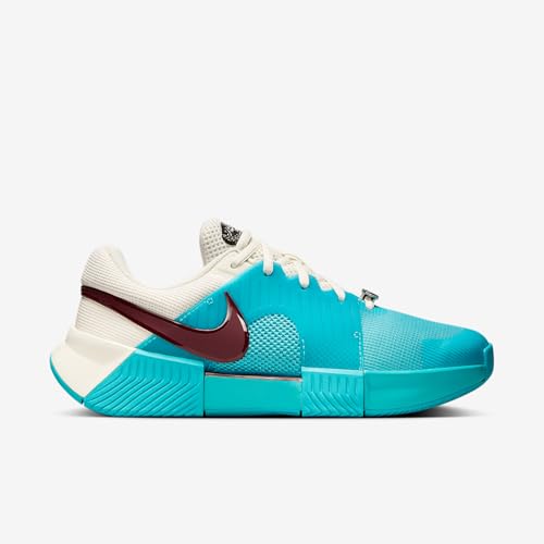 Nike GP Challenge 1 Premium Women's Hard Court Tennis Shoes (Dusty Cactus/Pale Ivory/Metallic Silver/Dark Team Red)3