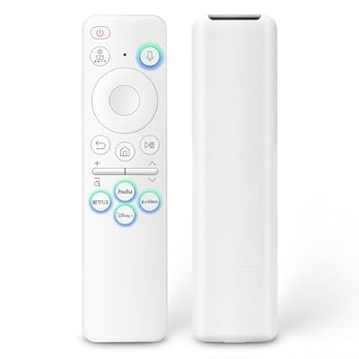 Voice Rechargeable Remote for Samsung-Smart-TV-Remote-Control, Replacement Compatible for Samsung Frame QLED Crystal UHD Solar Smart TVs