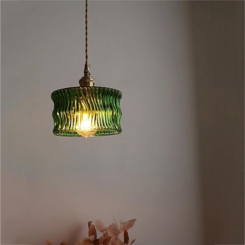Lámpara colgante de cristal labrado y latón retro con acabado artesanal sutil 6