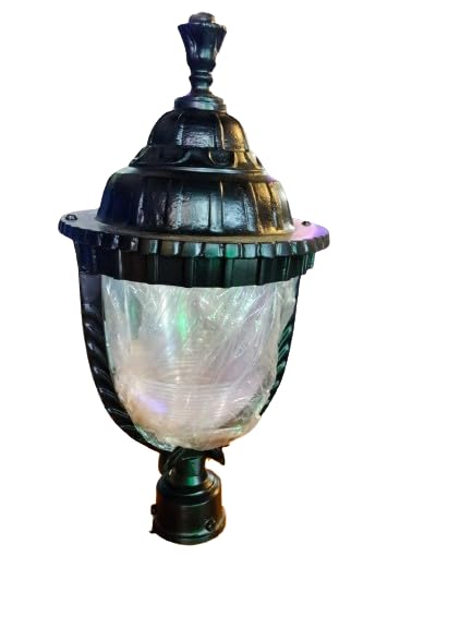 Outdoor Post Top Lantern, Green Finish, Decorative Gate Light, Classic Style, Clear Diffuser-image-41