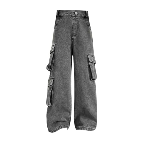 TYTUOO Girls High Waist Baggy Jeans Cover