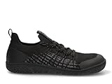 Etika Zapatillas Barefoot para Mujer, Calzado Minimalista Respetuoso con Puntera Ancha y Suela Flexible Zero Drop, Deportiva para Gimnasio y Caminar, Modelo 50229 Negro - 39
