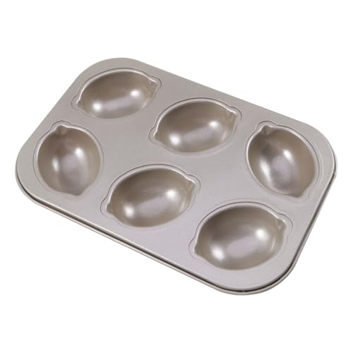 GREENADSCAPE Lemon Shape Non Stick Muffin Cavity Baking Tray for Desserts Pudding Bakeware with Scratch Coating for Easy Cleaning