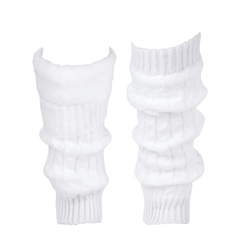 Pistha Fleece Lined Leg Warmers for Women Knit Leg Warmer Boot Socks for Skating Outdoor and Daily Wear