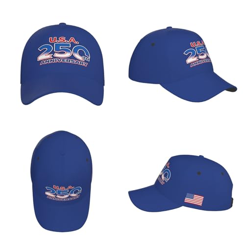 Image of USA Flag Baseball Cap American Patriotic Trucker Hat Father Dad Mother Mom Adjustable Sportswear Hat for Men Women Adults