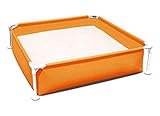 Ouumeis Frame Pool, Bodendecker Für Rahmenpool, Übergroßes Familienrohrgestell Planschbecken Kinderstand Schwimmbad Verdickung Einfache Installation 122 * 122 * 30,5 cm,Orange
