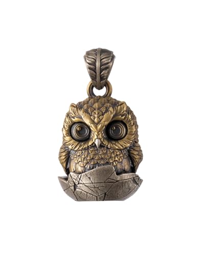 COPPERTIST.WU Owl Fidget Pendant for Necklace Owl Winking Pendant Jewelry Charm for Men Women