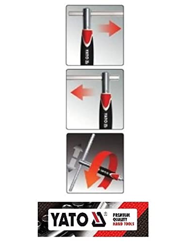 Yato, socket wrench with a T-handle, 1/4 inch, Chrome - Image 2