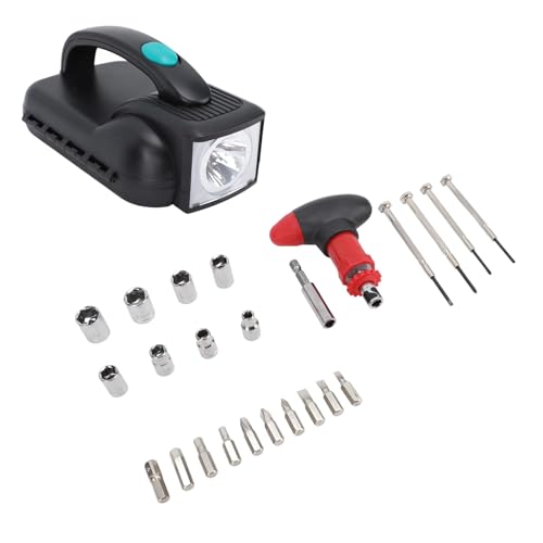 Kit de herramientas con linterna LED y destornilladores, 24 piezas miniatura 5