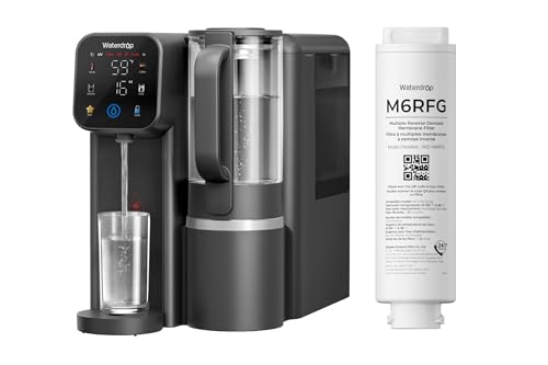 Image of Waterdrop M6CG Countertop Reverse Osmosis System Bundle with M6RFG Replacement Filter, Hot & Cold RO Water Filter, 8-Stage Mineralization, NSF /ANSI 58 & 372 Certified, 3:1 Pure to Drain