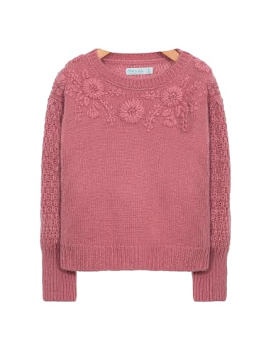 Abel & Lula Floral Sweater for Girls Blush