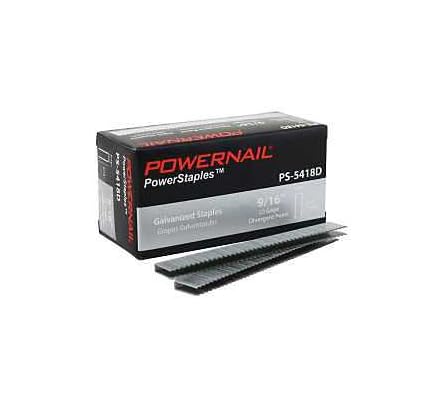Powernail PS5418D 20 Gauge 3/16 Inch Crown 9/16 Inch Length Divergent Point Staple (Case of 20x-5000ct Boxes)