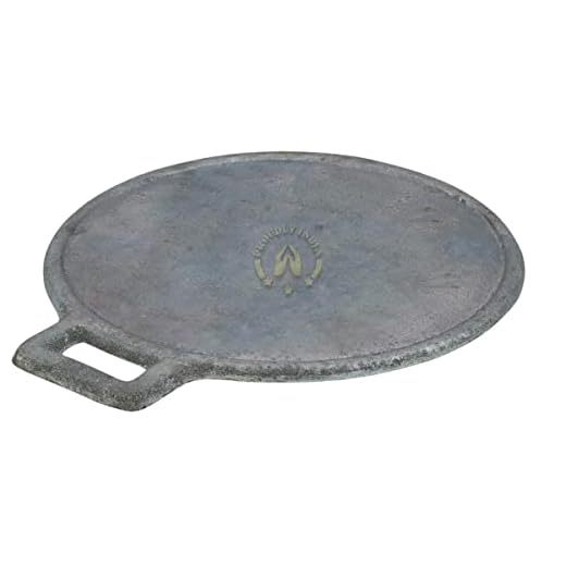 11 Inch Diameter Heavy Weight Iron Flat Dosa Tawa,Sengottai Dosa Kallu,Tandavala Iron Ideal for Crispy Dosa With Single Handle