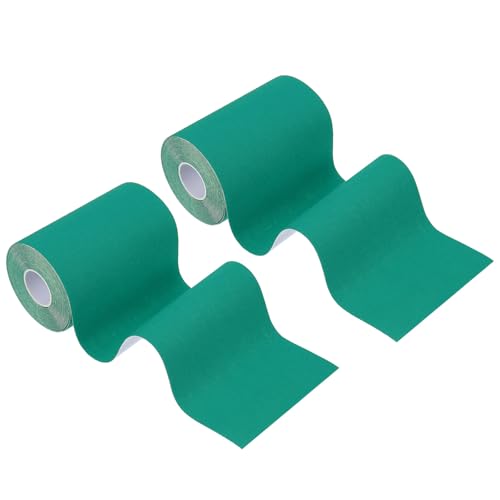 PATIKIL Cinta Kinesiológica 16.4Pies x 4 Pulgadas, 2 Rollos Adhesiva Algodón Cintas Deportivas Muscular Cinta Elástica para Rodilla, Verde Oscuro