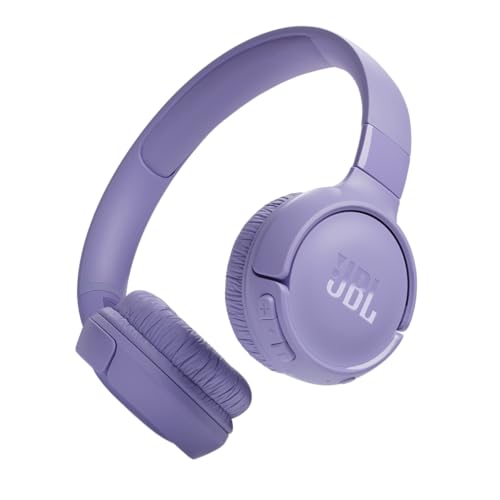 JBL Tune 520BT – Wireless On-Ear Headphones, Up to 57H Battery Life and Speed Charge, Lightweight, Comfortable and Foldable Design, Hands-Free Calls with Voice Aware (Purple)