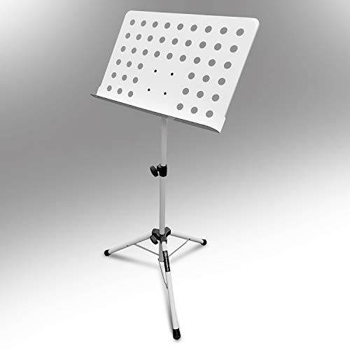 AxcessAbles SM-501 Orchestra Conductor Sheet Music Stand (White)