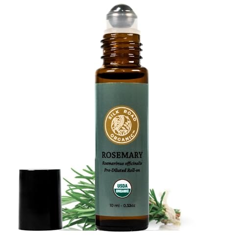 Silk Road Organic Rosemary Essential Oil & Jojoba Roll On,