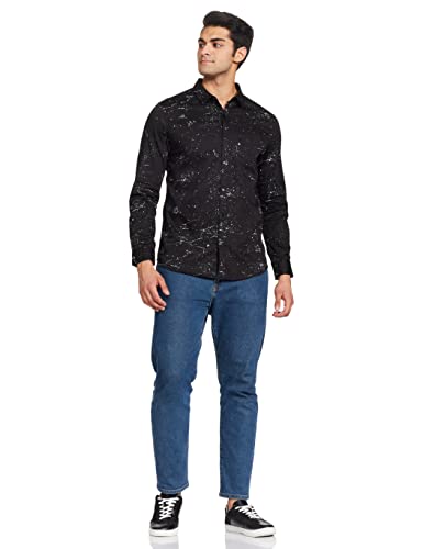 Image of Spykar Men's Printed Slim Fit Shirt