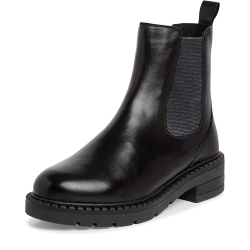 Bottines Chelsea MARCO TOZZI 2-25449-43 zippées pour femme en noir élégant