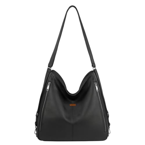 Image of FUOCO women handbags | Women's Premium Vegan Leather Sling Backpack | Convertible Mini Daypack | Water-Resistant Bag for Travel & Work