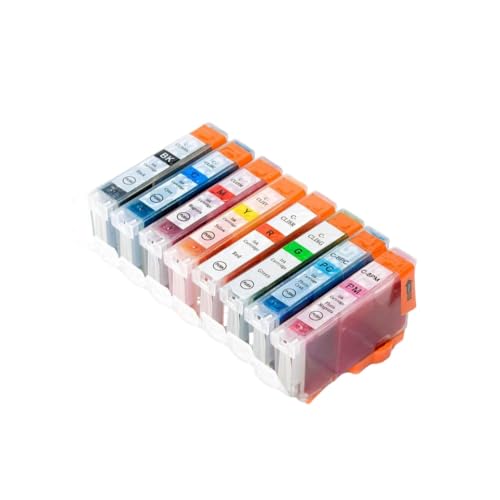 TReCVd 8PK 8 Colors CLI 8 CLI8 With Chip Compatible Ink Cartridge For PRO9000 PRO-9000 Mark II Printer Alternative Replacement