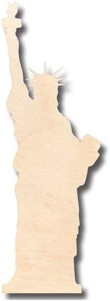 Unfinished Wood Statue of Liberty New York City Craft up to 46" DIY 16" / 3/4"