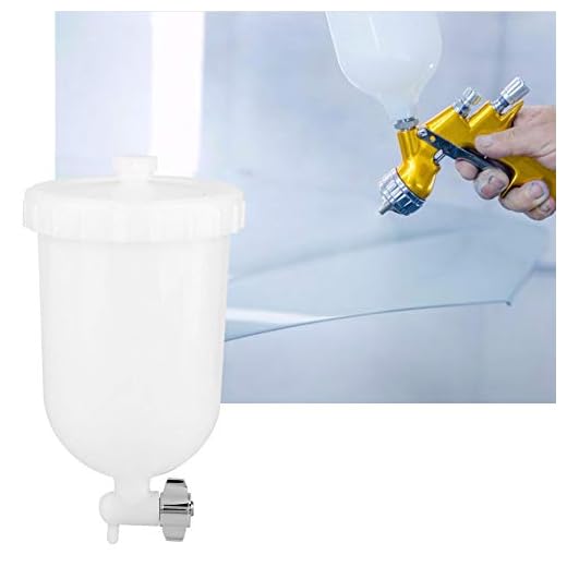 Copa de Pistola Rociadora, Lado del Bote 400 Ml Copa de Pintura de Alimentación Lateral de Pistola Rociadora, Alta Resistencia para W101 R-2 K-2 F-2 W71