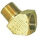 Imperial 90371 Brass Pipe Thread 45 Degree Street Elbow, 1/4",per Package Of 10
