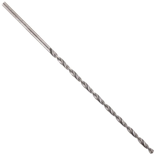 Chicago Latrobe 255AN High-Speed Steel Long Length Drill Bit, Black Oxide Finish, Round Shank with Tang, 118 Degree Conventional Point, 1/2