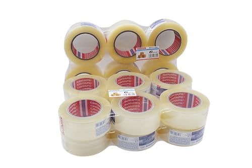 CINTAPE Cinta para Embalar Precinto Transparente 48mm×150m Paquete 18 Rollos Cinta de Embalaje extra Fuerte Cintas adhesivas para cajas