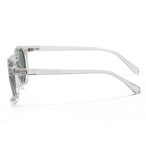 Image of Gleyemor Vintage Polarized Sunglasses for Men Round Sunglasses UV400 Protection Retro Hand-crafted Acetate Frame