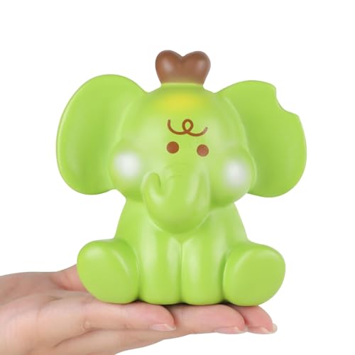 Anboor 4.1 pulgadas Squishies Elefante Lento Ascenso Lindo Juguete de Presión Suave Alivio del Estrés Animal Realista Juguete Squishy, como regalo para niños