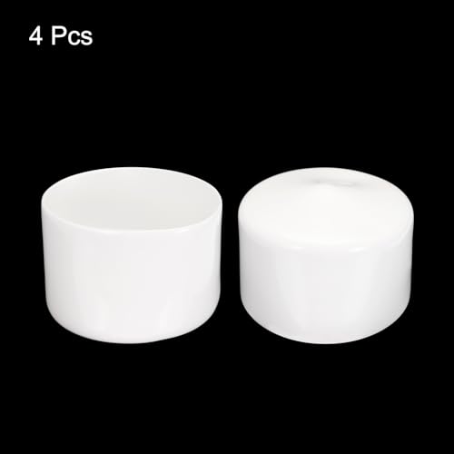 Image of uxcell 4pcs Rubber End Caps 70mm ID Vinyl Round End Cap Cover Screw Thread Protectors White, 40mm Height