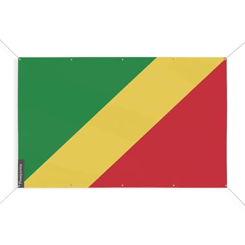 Drapeau Congo 130x195 cm avec 10 oeillets renforcés pour mât