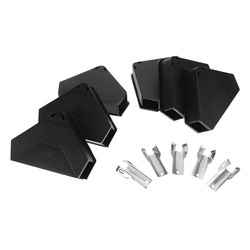 COLLBATH 6 Piezas Set De Caja De Receptor Triangle Mouse Bloque De Ratones Estación De Ratones con Llave Acero Galvanizado Black