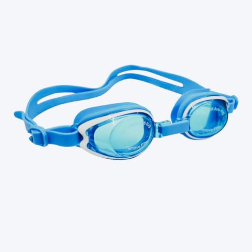 Image of First Lens Junior Powered Swimming Goggles For Kids | AntiFog | Crystal Clear Vision | UV Protction - 007 - (-4.00) Blue Age (3 to 8)