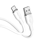 VOLTME USB Type C ケーブル 柔らかいシリコン製 絡まない 断線防止 急速充電 QuickCharge3.0対応 Xperia/Galaxy/LG/iPad Pro/MacBook その他 Android(アンドロイド) 等 USB-C機器対応 在宅勤務支援 USB-A & USB-C （1m ホワイト）