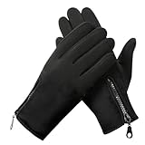 Générique Wasserdichte Handschuhe für Herren, Fäustlinge für Touchscreen, Winterhandschuhe, für Winterbedingungen, Arbeit, Skifahren, Schnee, Motorrad, Rennen, Reiten, Angeln, Wandern