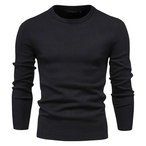 Men's Slim Fit Sweater Autumn Winter Thickened Round Neck Pullover Trendy Knit Top3