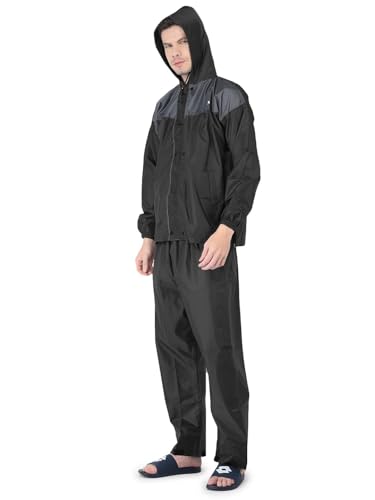 Image of Ranger Unisex 1 Set Rain Suit with Hooded Jacket & Trouser | TPU Coated Bike Riding Wear with Seam Sealed Protection