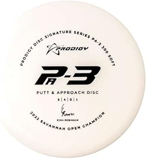 Prodigy Disc Ezra Robinson 300 Soft PA3 | 2022 Signature Series | Straight Flying Disc Golf Putter | Great Grip in All Conditions | Excellent Straight Throwing Putter | 170-174g (Colors May Vary)