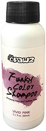 OPAWZ Funky Color Shampoo For Pets With White Hair And Very Light Color Hair (60ML, Vivid Pink)