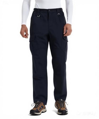 YUSHOW Pantalones de senderismo para hombre, para exteriores, resistentes, pantalones cargo transpirables, de algodón, tácticos, para senderismo, trabajo, hombres, trekking, con bolsillos, M